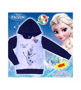 DISNEY Frozen Olaf originale felpa con cappuccio felpata internamente S79